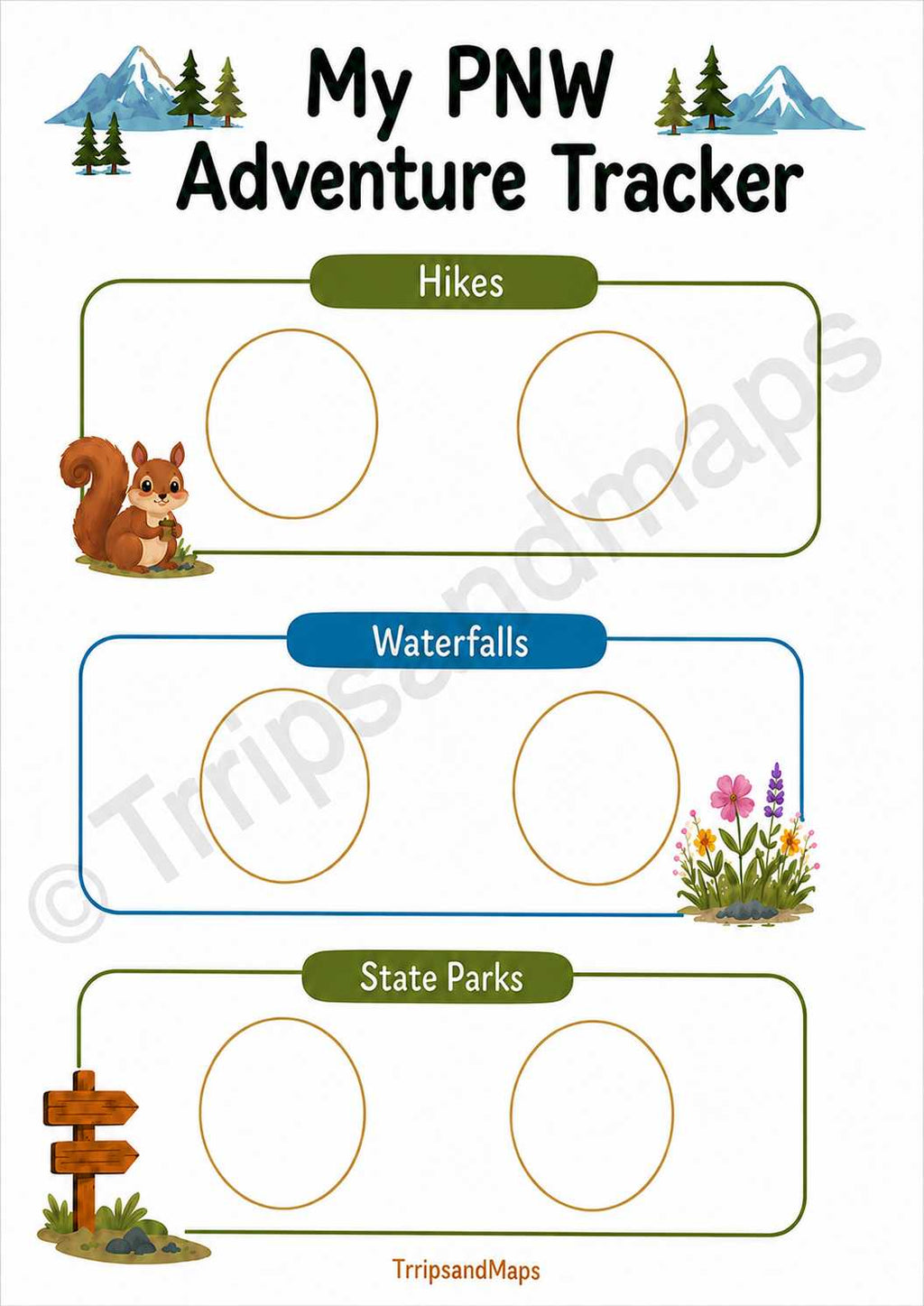 My PNW Adventure Tracker - Hikes, Waterfalls, State Parks